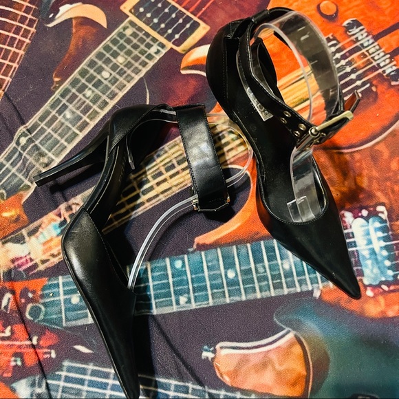 👠Gorgeous Black DIBA Pointed Toe Ankle Strap Stilettos! - Picture 6 of 12